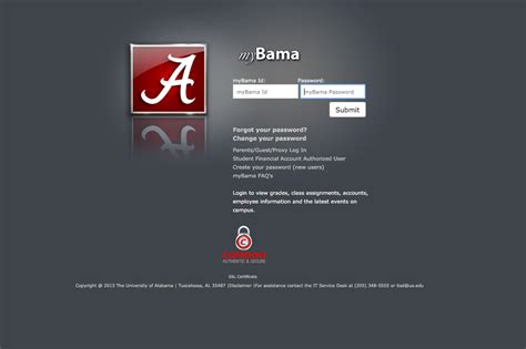 mybama blackboard|CAS .